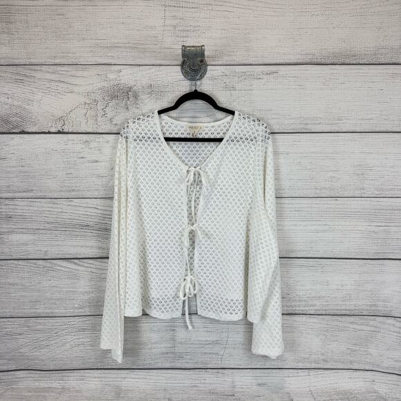Torrid White Crochet Blouse Festi - Picture 1 of 7